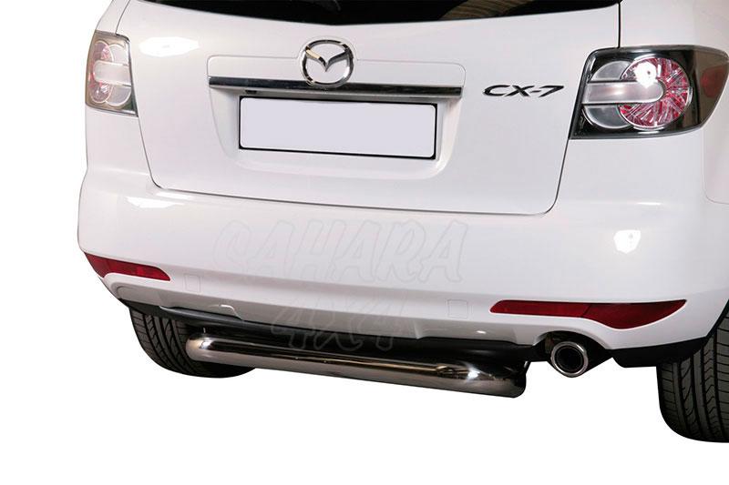 Protector de parachoques trasero en tubo inox 76mm para Mazda CX-7 2010-