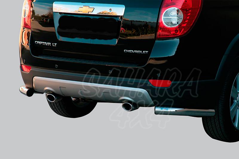 Protector lower rear corners stainless tube 63mm for Chevrolet Captiva 2006-2010