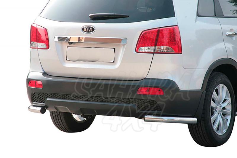 Protector inferior de esquinas traseras en tubo inox 63mm para Kia Sorento 2009-2014