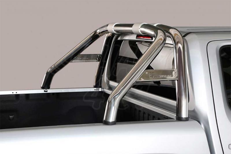 Rollbar en acero inox 76mm con traviesa lateral. Tipo RLD para Ford Ranger 2012-