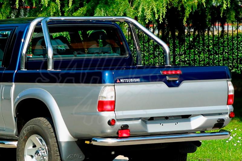 Rollbar en acero inox 76mm para Mitsubishi L-200 1996-2006 - Para Doble y Simple cabina.