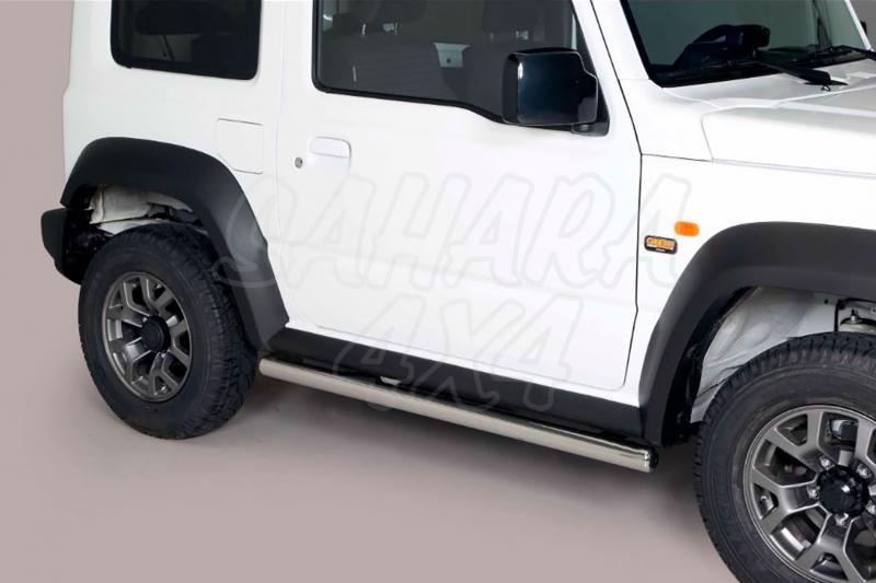 Estribos en tubo inox 76mm para Suzuki Jimny 2018-