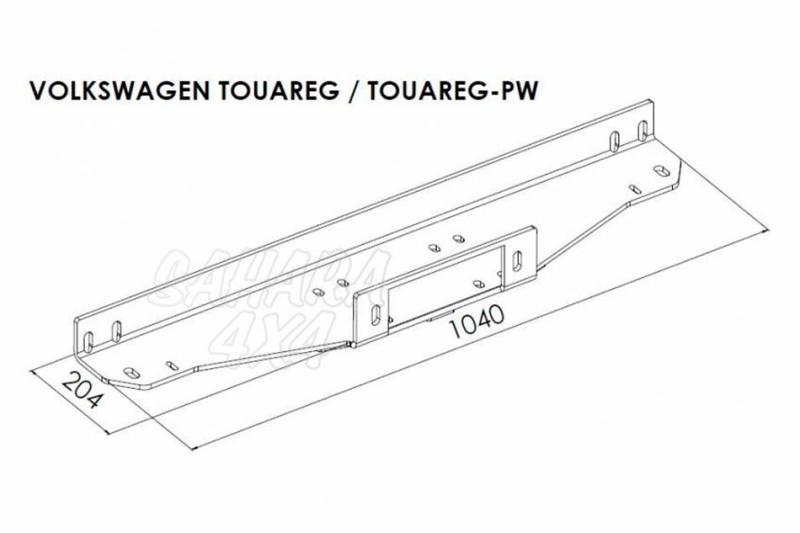 Hidden winch mounting plate - Volkswagen Touareg (2010 -)