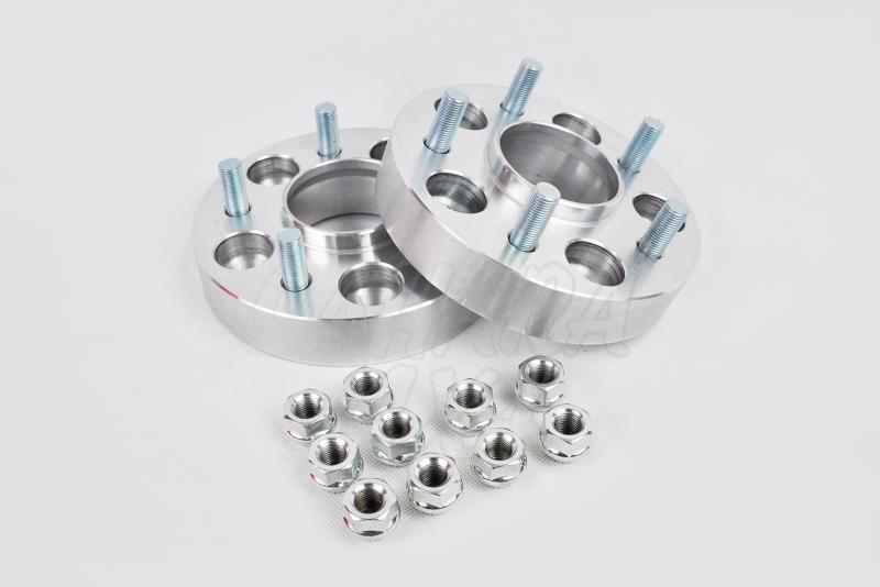 Pair Wheel Spacers Aluminium for Mercedes-Benz Class ML - 2 Spacers in Kit 5x112. Sizes: Front 30mm, Rear 30mm.