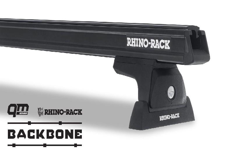 3 Barras de techo Rhino Rack Heavy Duty RLT600 Negras JEEP Wrangler JK 4dr 4WD Hard Top 02/11 to 03/