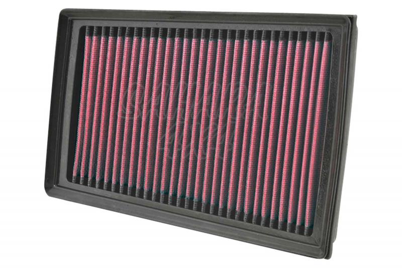 Replacement air filter K&N Nissan Qashqai/X-trail II/Renault Koleos - K&N 33-2944: Height 2.9 cm x Long 23 cm x Wide 16.4 cm. 