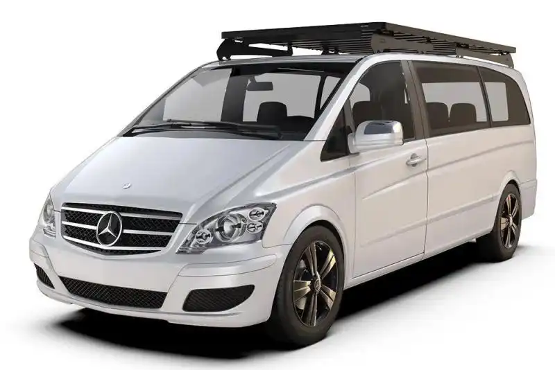 Mercedes-Benz Vito Viano L3 (2003-2014) Slimline II Roof Rack Kit - Enjoy your best van life without limits by installing a Slimline II roof rack kit to your Mercedes-Benz Vito Viano L3. This particular Slimline II is designed for the extra-long (5223mm/205.6) wheelbase. The popular Slimline II racks are lightweight and modular in construction, which makes it the perfect platform to carry all of your cargo, sports and adventure gear. 