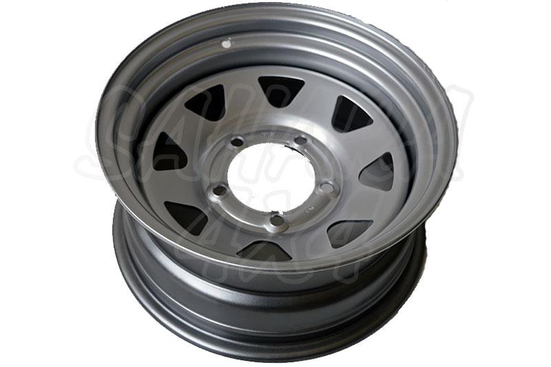 Wheel silver Steel 7x15 ET-12 5x139.7 Suzuki 