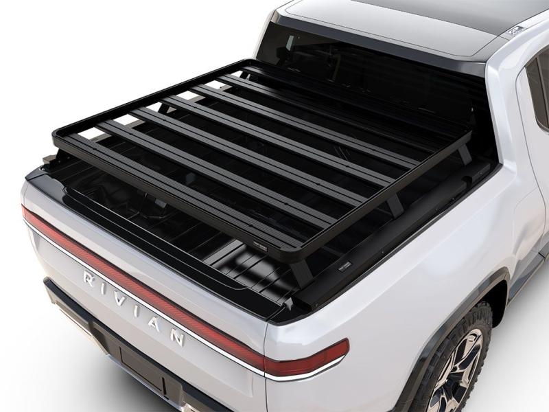 Rivian R1T (2022-Current) Slimline II Load bed rack kit  - Improve your Toyota Sequoias cargo-carrying capabilities with this super strong Slimline II Roof Rack Kit. The included wind deflector will keep noise levels to an absolute minimum, while the gap in the foot rails means you can fit the useful Under Rack Table.