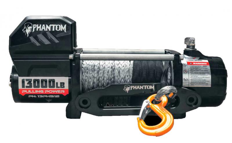 PHANTOM Winch 13500Lbs 6123Kg 12v, Syntethic Rope