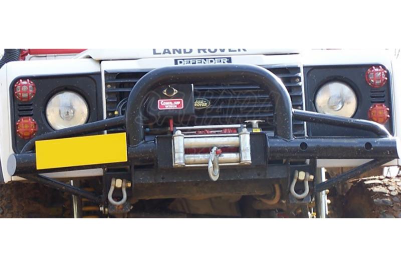 Bumper Tubular HD with A-Bar Land Rover Defender , for Warn 8274 - With Winch Mount for Warn 8274