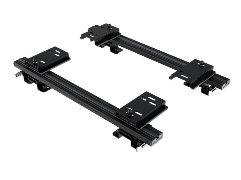 Quick Release Cargo Box Bracket - by Front Runner - Mount and remove your cargo box from your roof rack in seconds. The Quick Release Cargo Bracket works with popular roof cargo boxes and, thanks to four lockable latches, is an off-road tough and rattle-free mounting system.