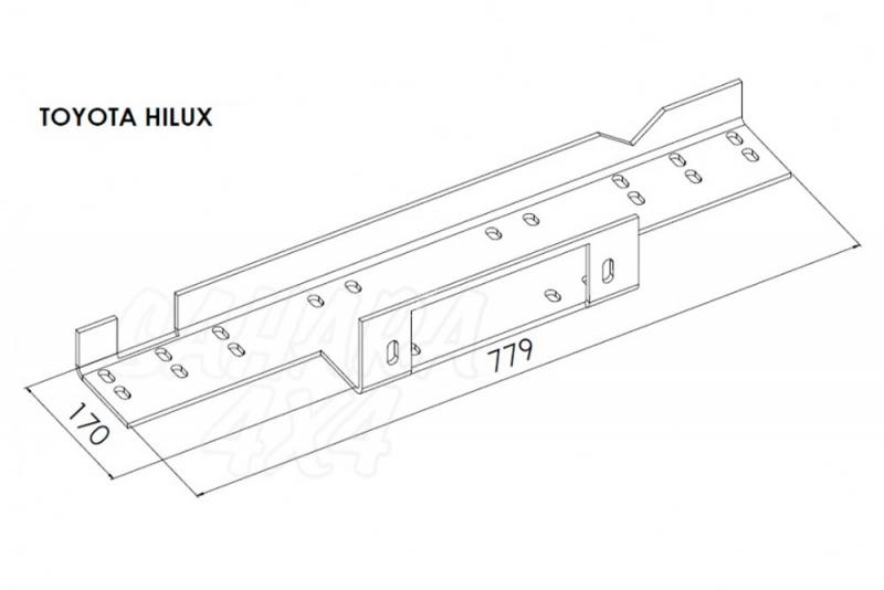 Soporte de cabrestante Toyota Hilux (2005 - 2011 - 2015)