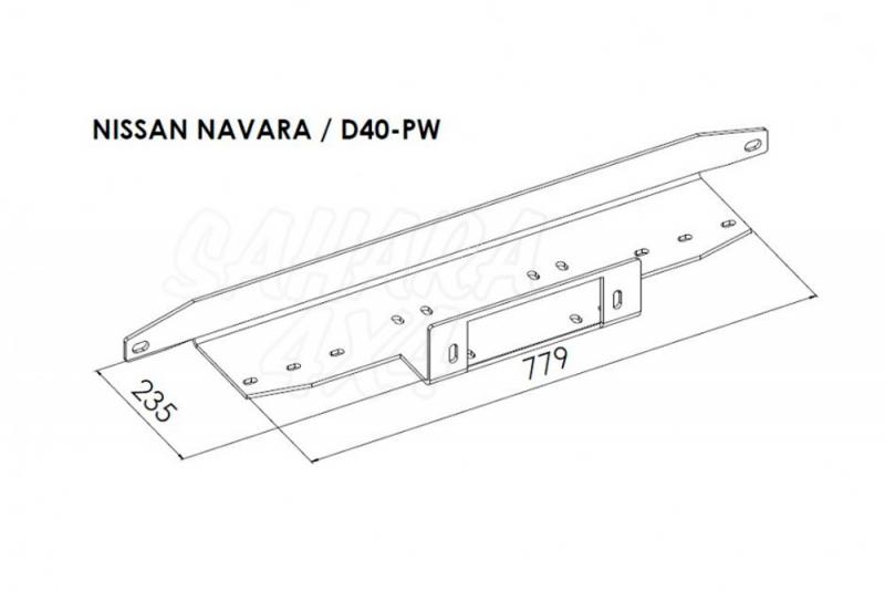 Hidden winch mounting plate - Nissan Pathfinder (2005 - 2010)