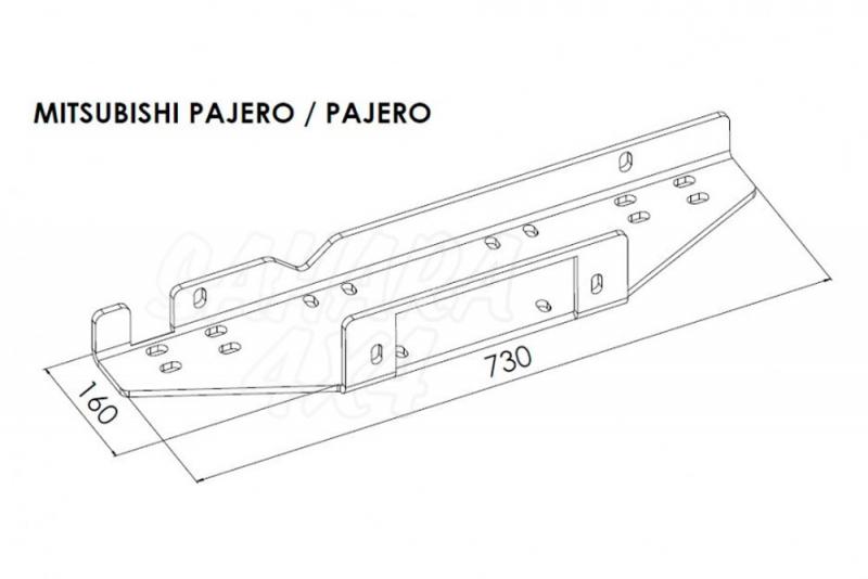 Soporte de cabrestante Mitsubishi Montero Pajero (2007 - 2015 -)