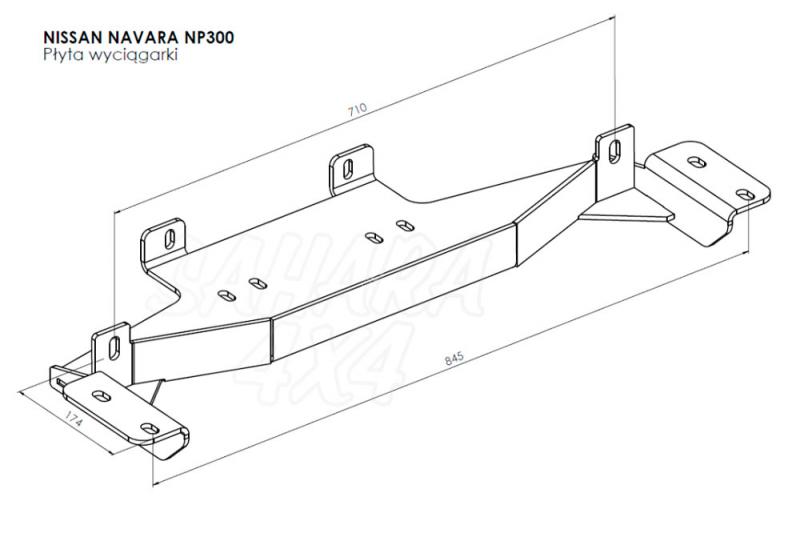 Hidden winch mounting plate - Nissan Navara NP300 (2015 -)