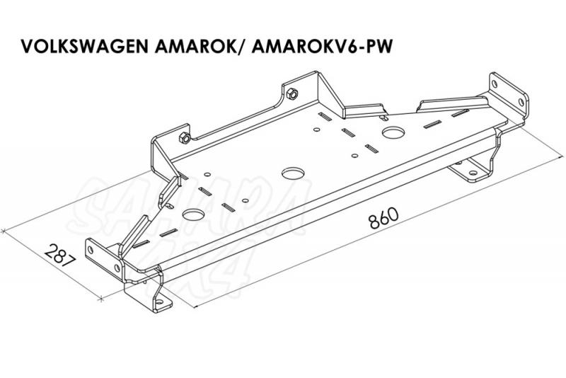 Hidden winch mounting plate - Volkswagen Amarok V6 (2016 -) - 