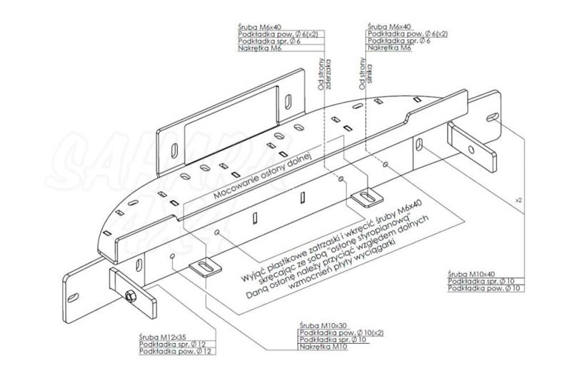 Hidden winch mounting plate - Ford Ranger (2019 -) - 